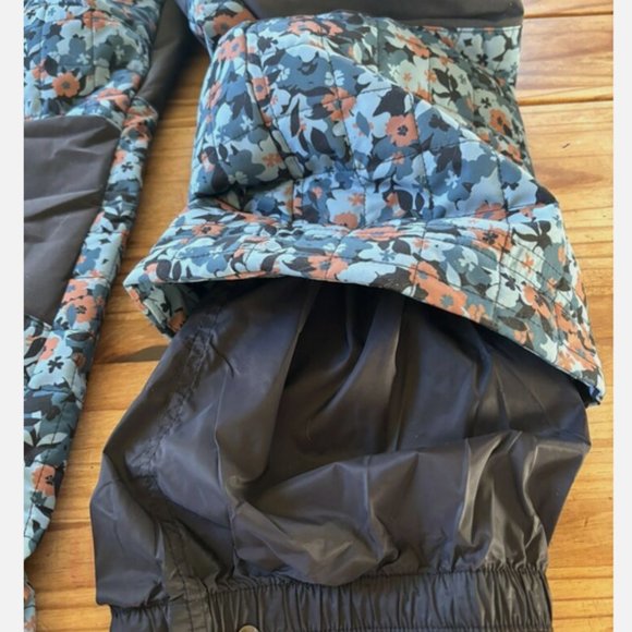 Free People Floral Hooded Jumpsuit - Black and Blue - Picture 7 of 11